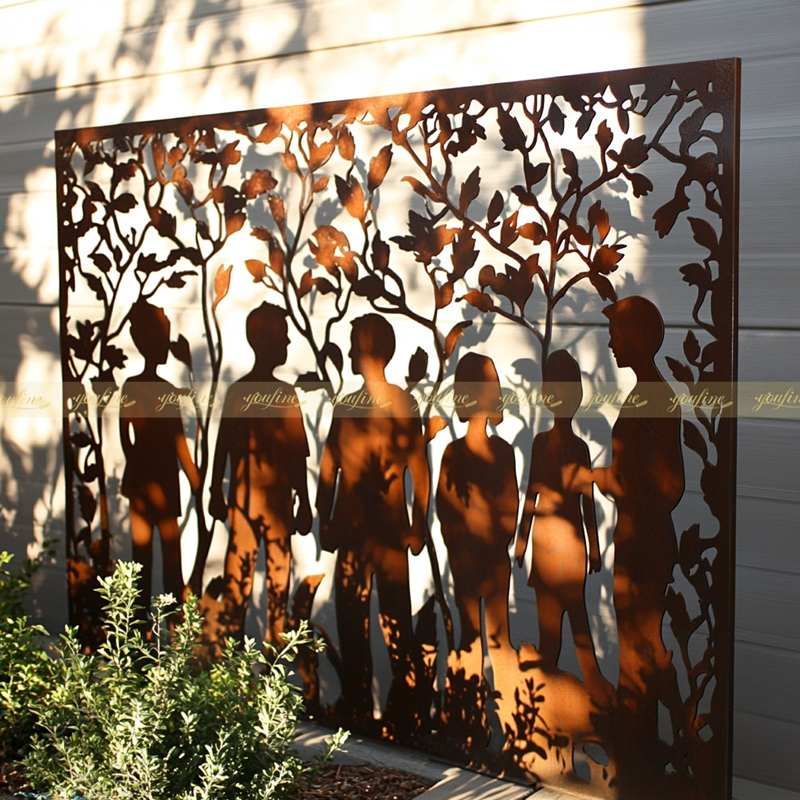 metal Silhouette Garden Art