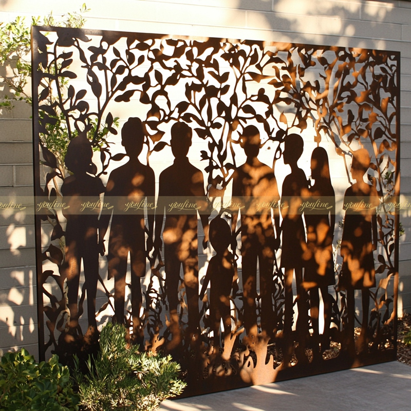 metal Silhouette Garden Art