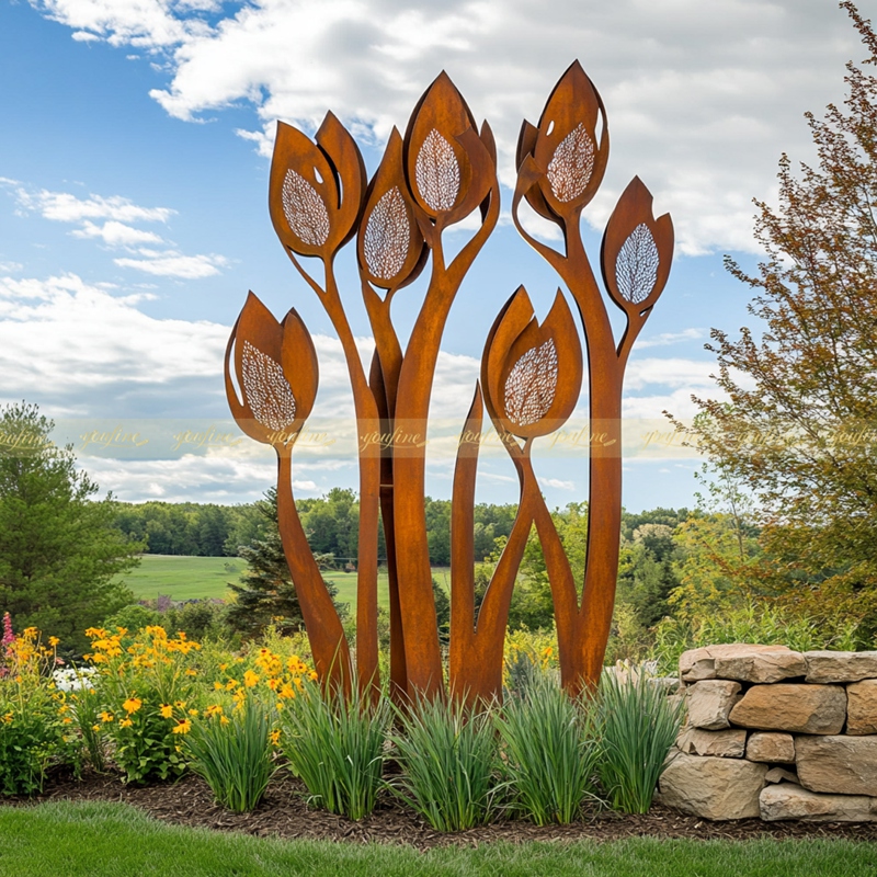 metal Silhouette Garden Art