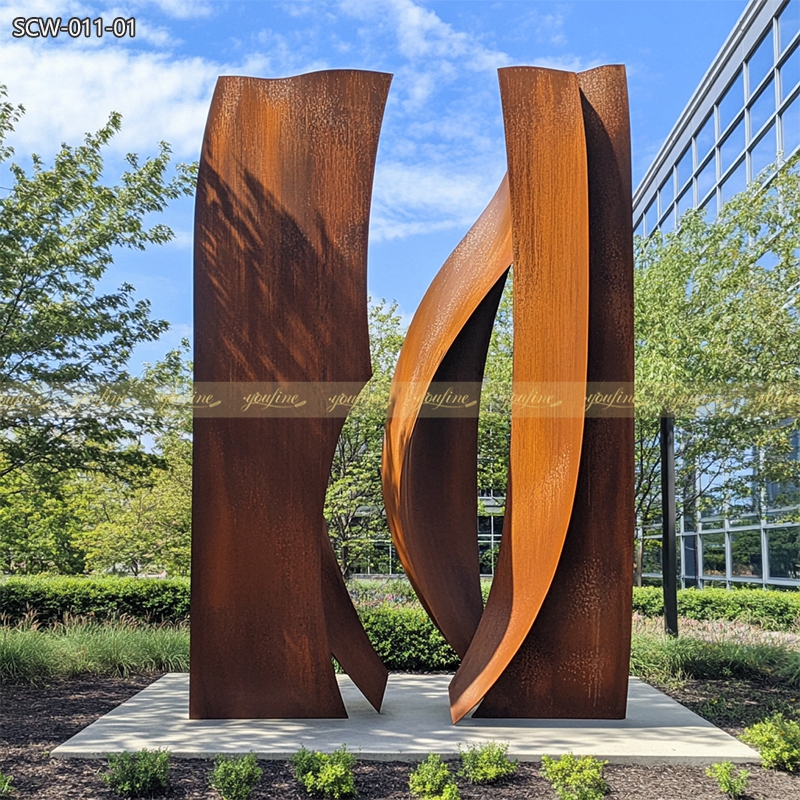 Corten Steel Plate Sculpture for Outdoor