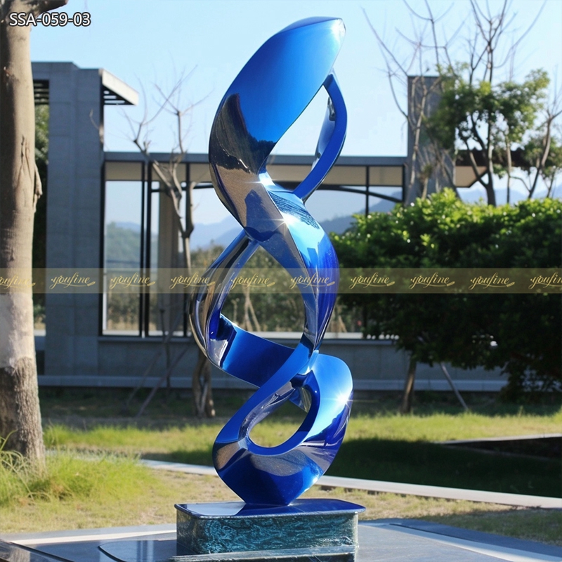 Blue Metal Sculpture