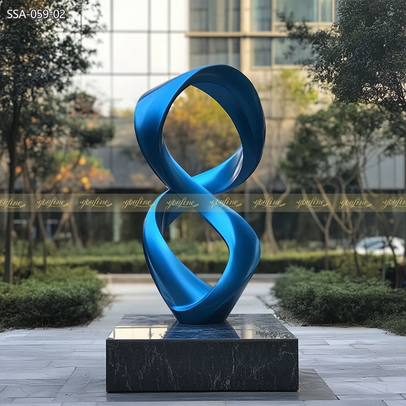 Blue Metal Sculpture