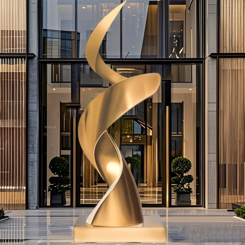 Modern Stainless Steel Luxury Sculpture for Real Estate SSA-030