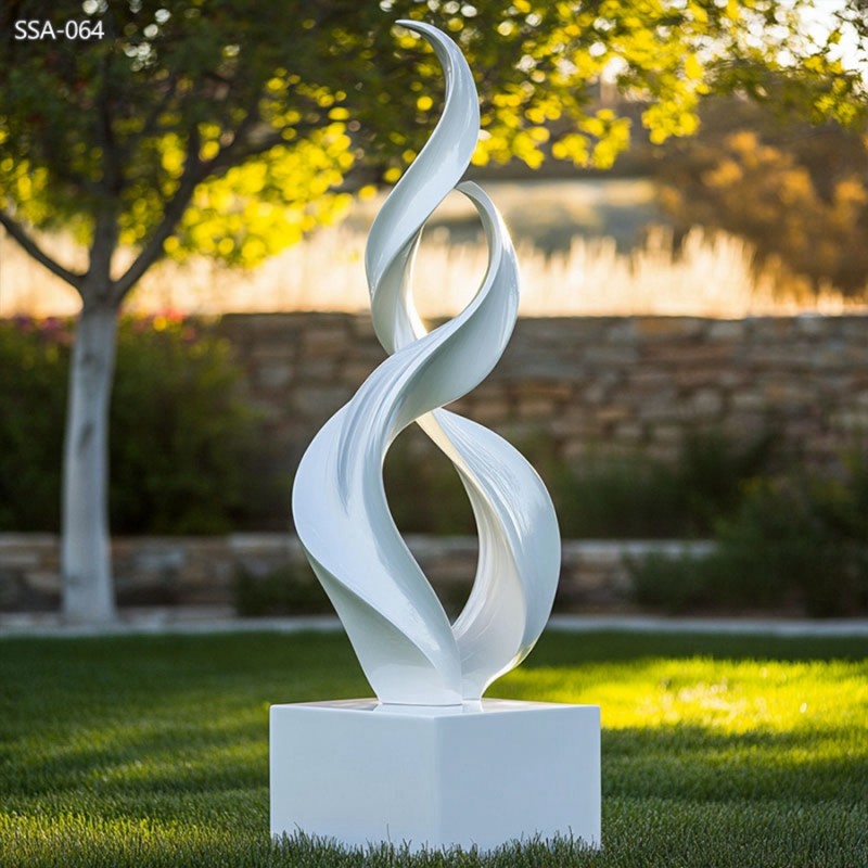 Abstract Modern White Sculpture