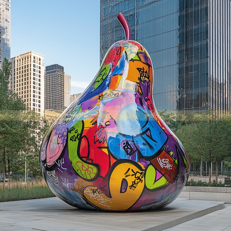 pear Graffiti Sculpture