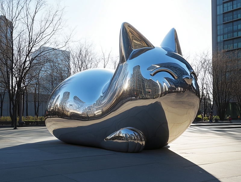 large Metal Cat Statues