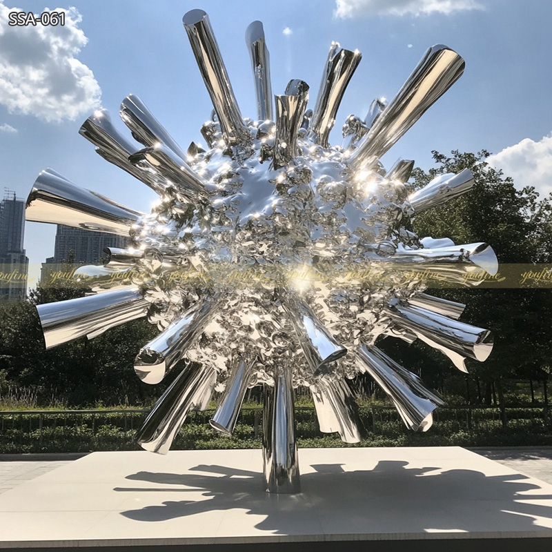 Modern Metal Explosion Sculpture