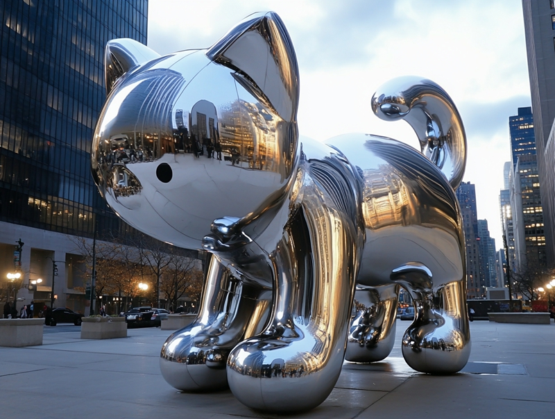 large Metal Cat Statues