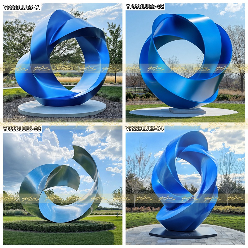 Blue Metal Sculpture