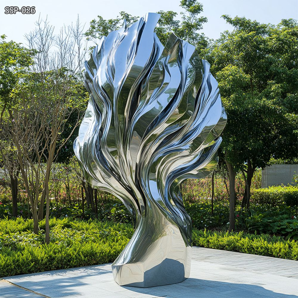 modern Stainless Steel Cabbage Sculpture