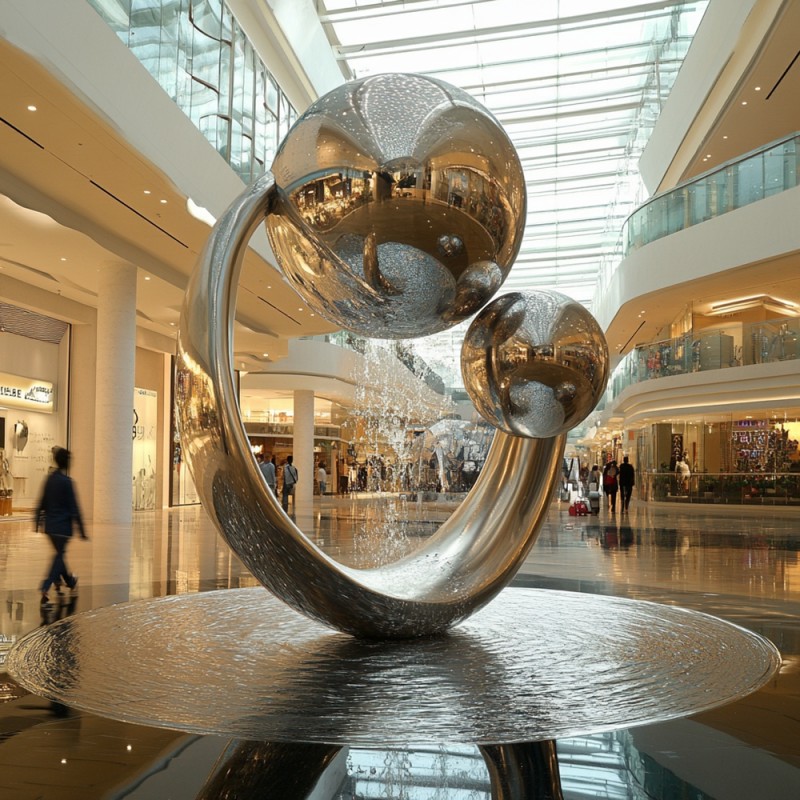 8 Stainless Steel Sculptures for Shopping Malls