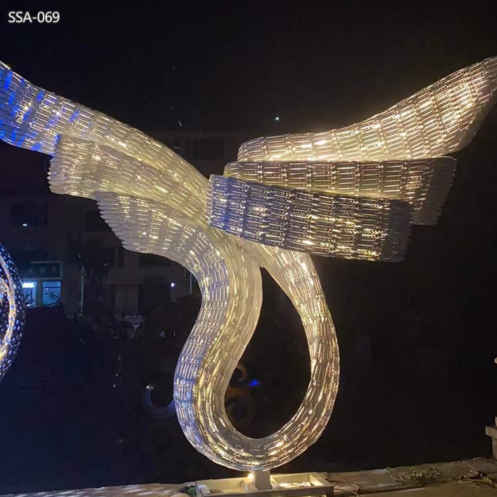 stainless steel lighting Abstract Wing Sculpture