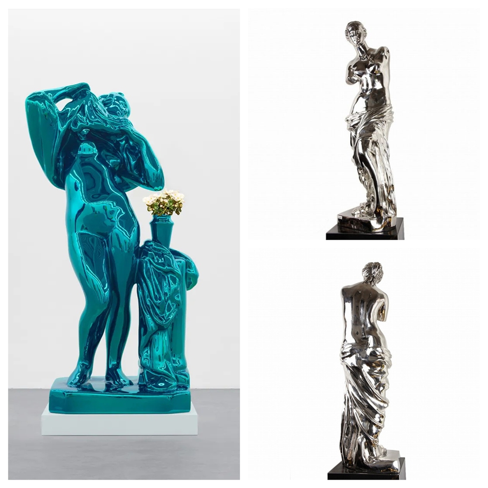 art modern metal venus sculpture