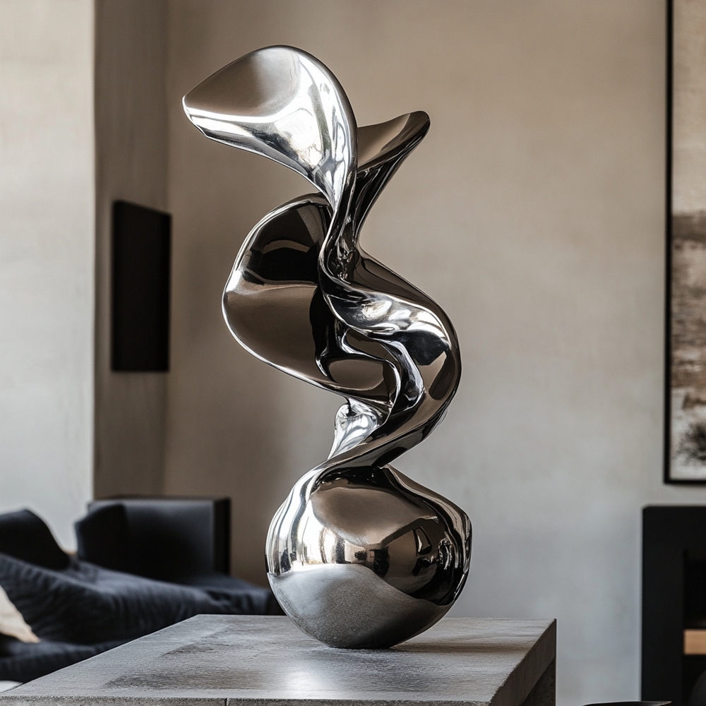 home decor stainless steel abstract sculpture for table