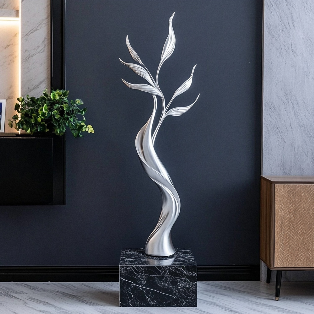 home decor stainless steel leaf sculpture