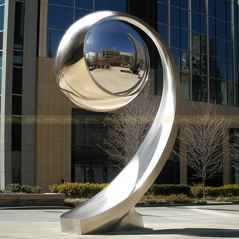 modern stainless steel Art Abstract Sculpture