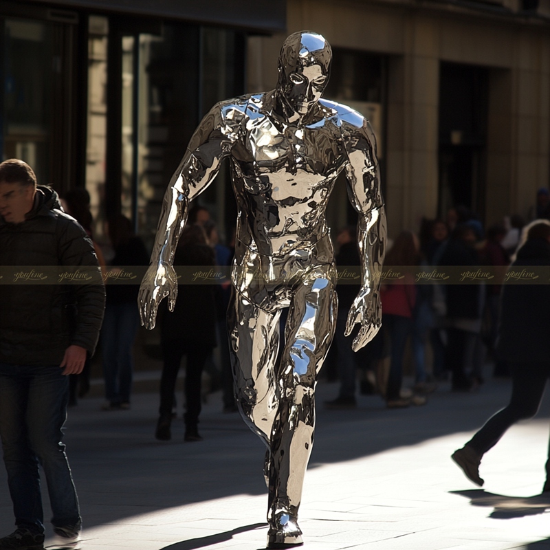 life size Stainless Steel Figure Sculpture