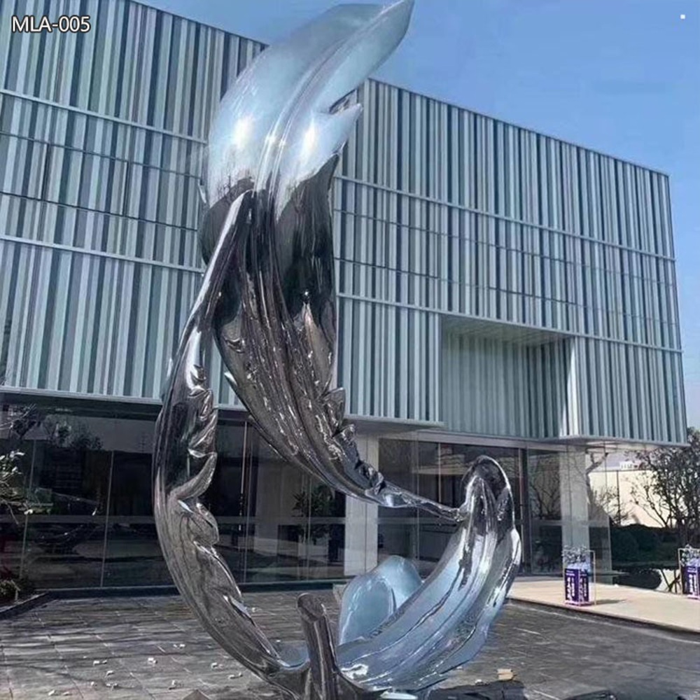 modern stainless steel Feather Sculpture