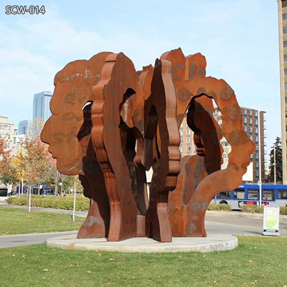 park Corten Steel Alberta Teachers Centennial Sculpture