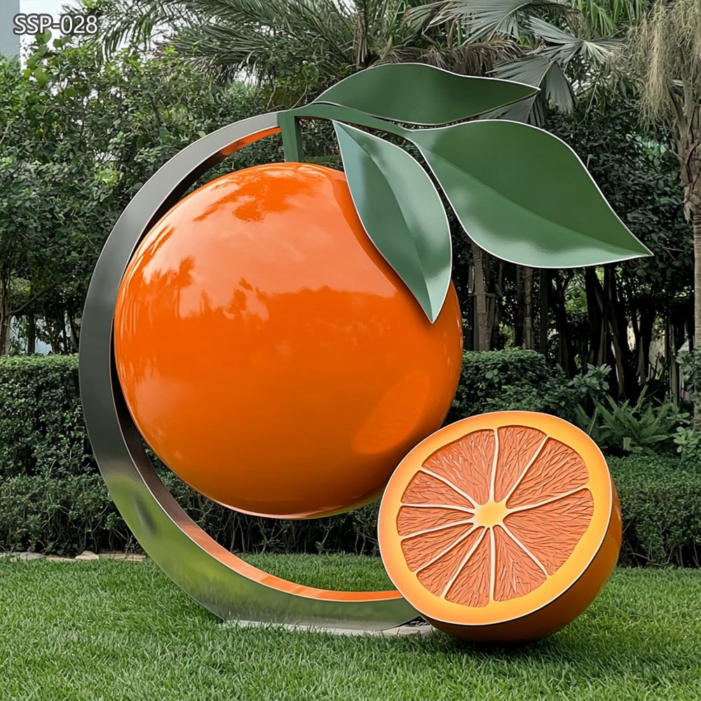 stainless steel Fruit Orange Sculpture