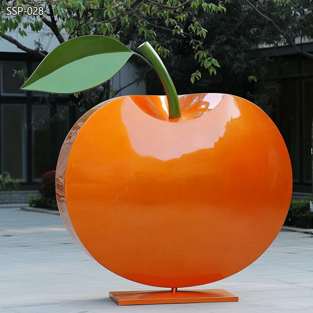 high quality Outdoor Metal Fruit Orange Sculpture